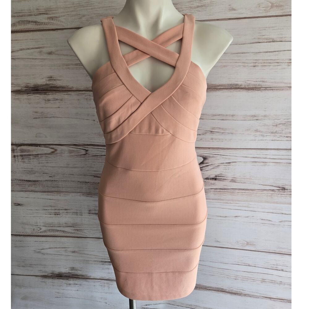 Emerald Sundae Ballet Pink Bandage Bodycon Dress sz M